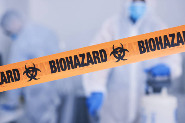 Professional Biohazard Cleanup technician working in Fishers Island, NY